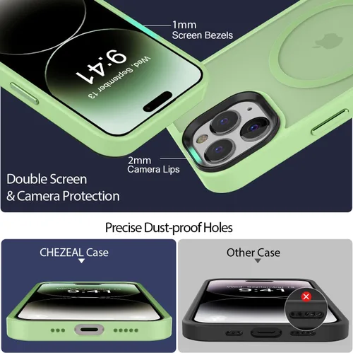 Miniatura 13 de Fuerte magnético para iPhone 11, compatible con Magsafe, [resistente a caídas de 13 pies] Funda trasera translúcida mate con sensación de piel