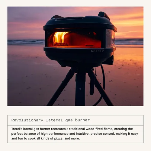 Miniatura 3 de Gozney Tread - Horno de pizza portátil, color negro mate, hace pizzas de 12 pulgadas, revolucionario quemador de gas lateral, calentamiento rápido