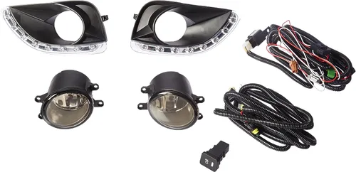 Miniatura 6 de DNA MOTORING FL-ZTL-137-CH Luz antiniebla LED DRL con interruptor lado del conductor y pasajero mejora la visibilidad [compatible con Camry 10-11]