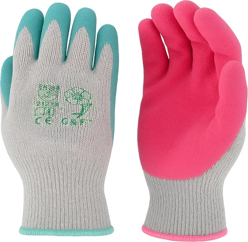 Miniatura 10 de G & F Products - Guantes de trabajo G & F recubiertos de látex para la construcción Azul océano