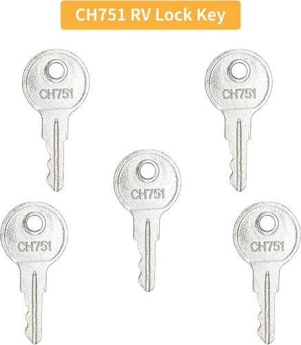 Miniatura 2 de CH751 - Llaves para caravanas con cerradura para compartimientos de caravana, cerraduras de puerta de gabinete, carritos, manijas en T, cajas