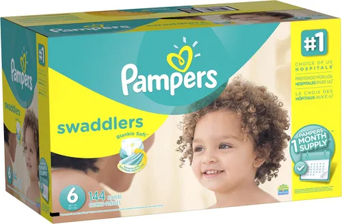 Miniatura 7 de Pampers Swaddlers Pañales para recién nacido talla 1 (8-14 libras), 35 unidades, Jumbo