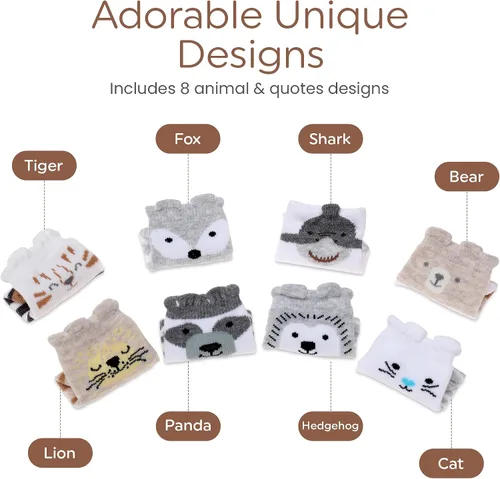 Miniatura 7 de Calcetines de algodón orgánico, 8 pares de calcetines para bebés de 0 a 6 meses, calcetines para recién nacidos con agarre, suela antideslizante