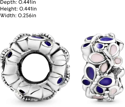 Miniatura 5 de PANDORA Joyería de mariposas espaciador de plata de ley, Metal Esmalte, no aplica