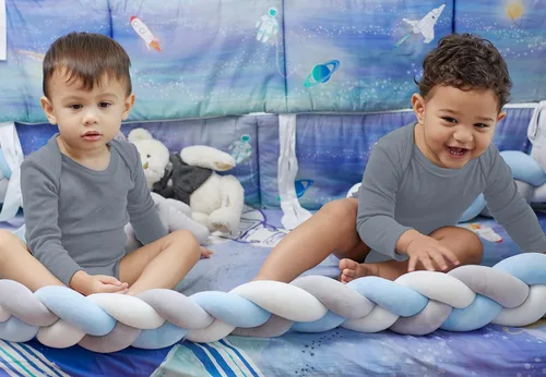 Miniatura 3 de KOH KOH Body de bebé de manga larga de algodón sólido con hombros descubiertos para niños