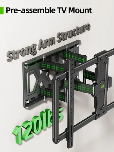 Miniatura 7 de USX MOUNT - Soporte de pared ultradelgado para TV para la mayoría de televisores de 37 a 90 pulgadas, soporte de pared para TV de movimiento