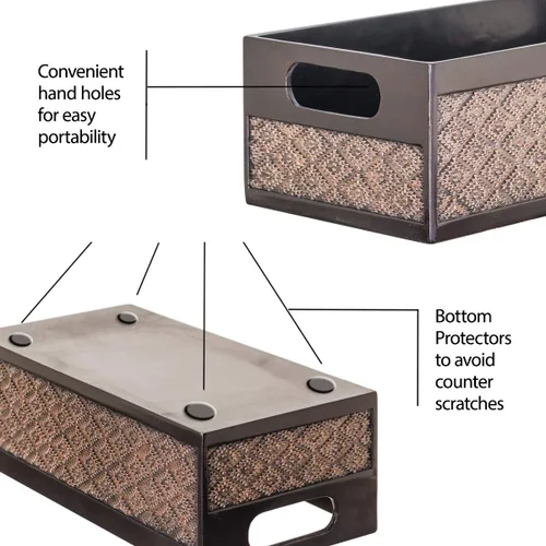 Miniatura 4 de Creative Scents Dublin - Cesta de almacenamiento de papel higiénico marrón para decoración, organizador decorativo de baño y almacenamiento