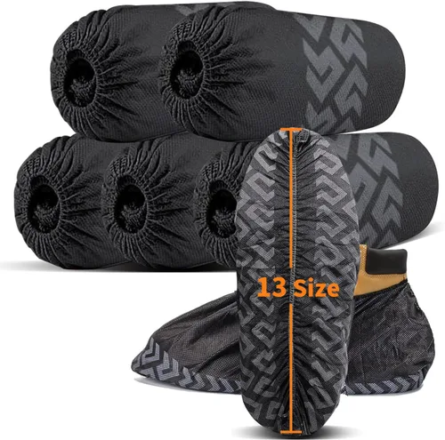 Fundas desechables para zapatos, paquete de 50 (25 pares), duraderas, antideslizantes, resistentes al agua y reciclables, cubiertas para botas para