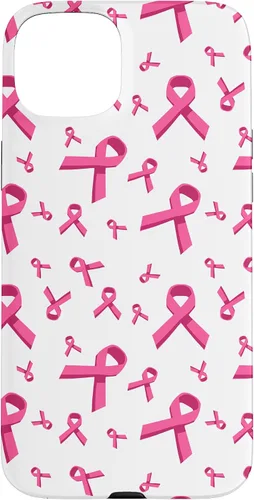 Miniatura 8 de iPhone 13 patrón de cinta rosa concientización del cáncer de mama mujeres caso de apoyo