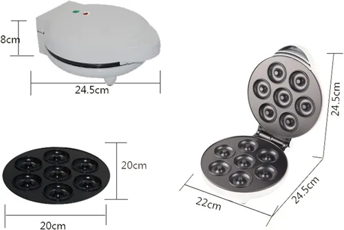 Miniatura 4 de Máquina para hacer donas, mini máquina de donas para hacer donas, disipación de calor de fácil liberación, evita que se resbale, fabricante de donas