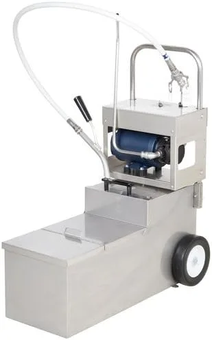MirOil MOD1050 - Máquina de filtro de aceite eléctrico de 105 libras y carrito de desecho, carrito de filtro de grasa eléctrico de alto rendimiento