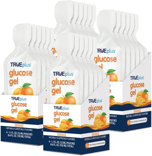 Miniatura 9 de TRUEplus Bolsa de gel de glucosa, sabor a ponche de frutas, 0.53 oz de carbohidratos de acción rápida, sin grasa, sin gluten, soporte rápido