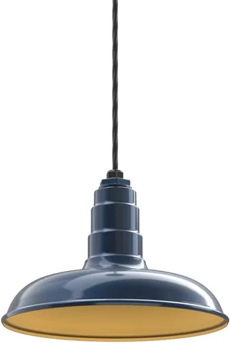 Miniatura 63 de Steel Lighting Co. Malibu - Lámpara colgante Montaje en techo Domo de 14 pulgadas vástago de 12 pulgadas Estilo de granja de acero Rojo