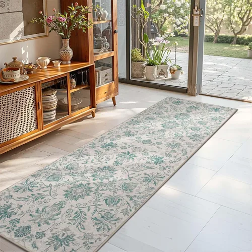 Miniatura 45 de jinchan Lima - Alfombra de pasillo lavable de 2 x 6 pies, antideslizante, de pelo corto, suave, ultrafina, alfombra envejecida para casa de campo