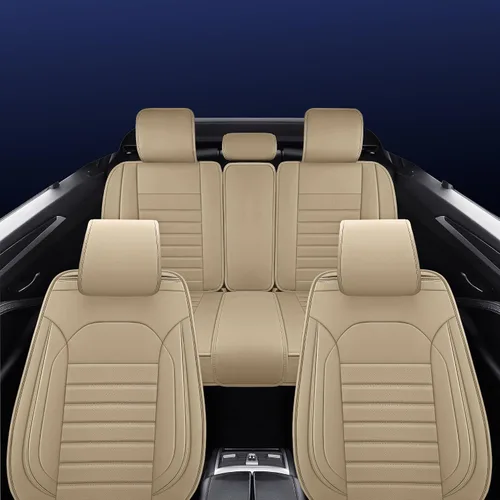 TOMIC Yolanda - Juego completo de 5 fundas para asientos de automóvil, de cuero impermeable, universal, para Nissan Honda Civic CRV Hrv Kia Sorento