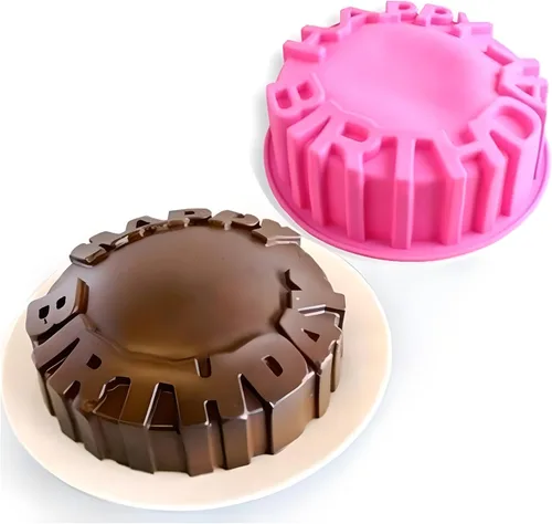 Miniatura 2 de Molde de silicona para hornear pastel de 8 pulgadas para fiesta de cumpleaños, molde de silicona