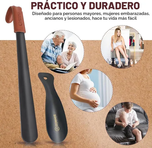 Miniatura 6 de ZOMAKE Long Shoe Horn for Seniors Men,Metal Shoehorn Long handle for Boots, Shoe Spoon Helper