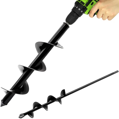 Miniatura 9 de TCBWFY Broca de barrena de 3 x 24 pulgadas para plantar - Barrena de jardín fácil para plantar - Barrenas para plantas de bulbos y plantas