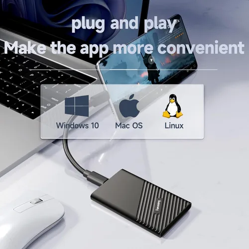 Miniatura 3 de fanxiang SSD externo de 2 TB portátil, hasta 2000 MB/s, unidad externa de estado sólido USB C, disco duro externo, USB 3.2 Gen2* 2 Type-C SSD