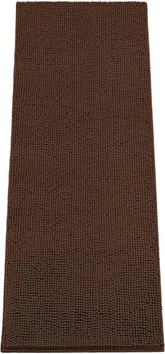 Miniatura 35 de Alfombra absorbente para perros para patas sucias, 120" x 36" alfombras de chenilla para interiores para la entrada, alfombra antideslizante lavable