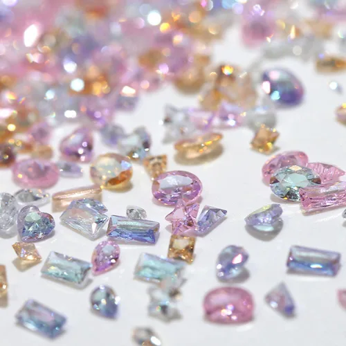 Miniatura 10 de 50 piezas de encantos de uñas con estrellas y gemas, diamantes de imitación de estrellas para uñas, encantos de uñas con estrellas, encantos