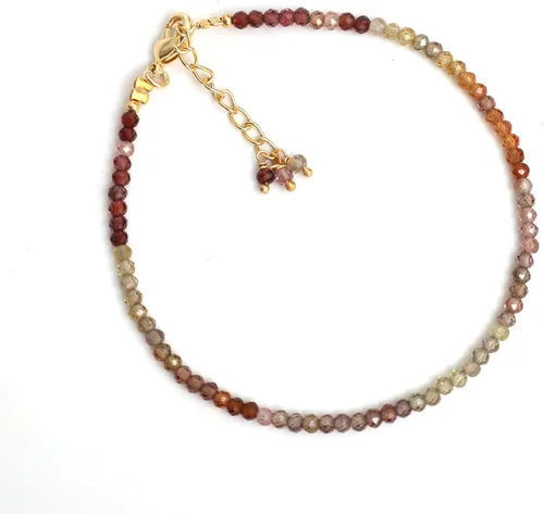 Miniatura 103 de Gempires - Pulseras de cuentas de piedras preciosas hechas a mano, ligeras, de cristal, para uso diario, hipoalergénicas, de 8 pulgadas, chapadas