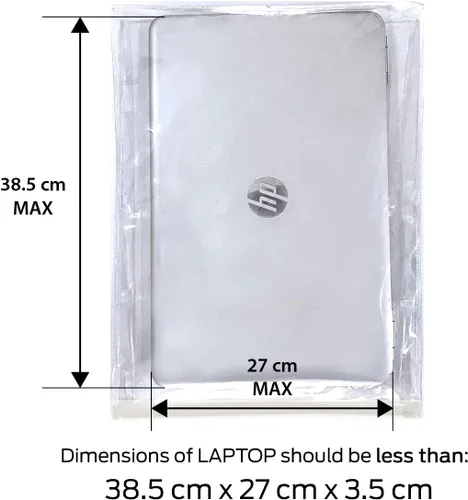 Miniatura 3 de Cubierta antipolvo impermeable para portátil de 15,6 pulgadas, a prueba de polvo, a prueba de arañazos, translúcido con cierre de cremallera, bolsa