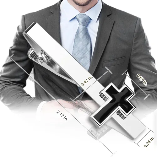 Miniatura 5 de Tie Clips for Men, Tie Clip, Tie Bar, Tie Bars for Men, Silver Tie Tack Pins Unique, Mens Lapel Pins for Suits Shirts, Neck Tie Clasps for Women