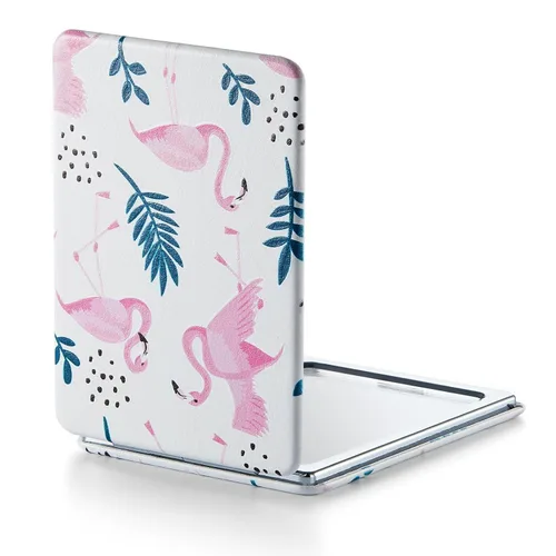 Miniatura 35 de Omiro - Espejo compacto, cuero PU clásico. Ampliación 1x/3x, ultra portátil para el bolsillo, ideal para bolsos y viajes (negro)