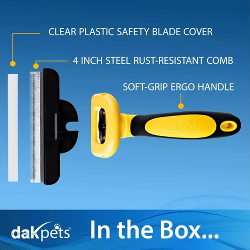 Miniatura 9 de Cepillo DarkPets para gatos y perros para animales pequeños, medianos y grandes, con pelo corto a largo Reduce drásticamente el desprendimiento