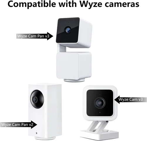 Miniatura 9 de Haoyou Soporte de pared de metal para Wyze Cam Pan V3/V4 Wyze Cam V4/V3 adhesivo sin taladrar instalación en interiores y exteriores
