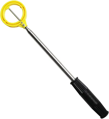 Miniatura 7 de Recuperador de pelotas de golf o herramienta de recogida con extensible automático, inoxidable para arbusto de agua blanco amarillo 2 colores regalo