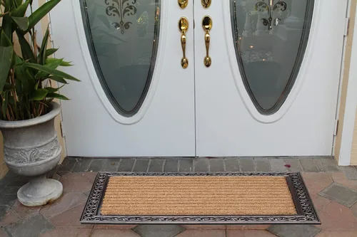 Miniatura 111 de A1HC Tapete para Puerta de Fibra de Coco Natural y Caucho, 30"x48" – Grueso, Duradero, Resistente, Anti-Desprendimiento, Resistente a