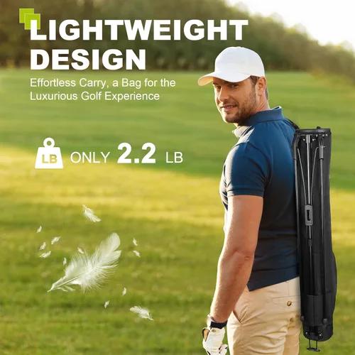 Miniatura 3 de UNIHIMAL Bolsa de Golf Ligera con Soporte para Transportar – Fácil de Transportar y Duradera Bolsa de Golf Pitch n Putt para el Campo de Práctica