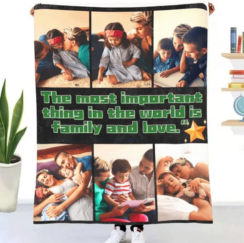 Miniatura 8 de Manta personalizada con foto y texto personalizado, manta para papá con imágenes de regalo para bebés, amigos, amantes y mascotas, manta 1-2 Foto