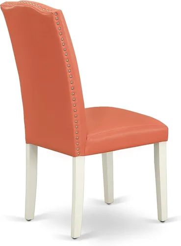 Miniatura 62 de East West Furniture DLEN3-BLK-69 - Juego de muebles de comedor de 3 piezas que contiene una mesa de comedor redonda con gotas y 2 sillas tapizadas