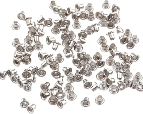 Miniatura 5 de 200 ojales diminutos de 0.079 pulgadas, ojales autotraseros de 1/8 pulgadas para manualidades de cuentas, ropa, cuero, lona