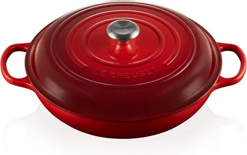Miniatura 12 de Le Creuset Braiser Signature de hierro fundido esmaltado, 5 cuartos de galón, Flame Llama