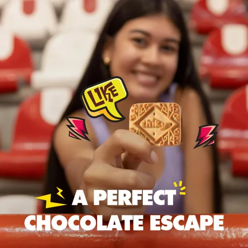 Miniatura 5 de Chiky Galletas de Chocolate Fudge, crujientes y dulces, centro de crema suave, textura crujiente que se derrite en cada bocado, 16.9 onzas, 1 caja