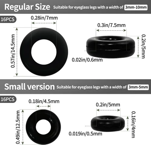Miniatura 2 de 32Pcs Silicone Eyeglasses Retainers Set Anti-slip Eyeglasses Ear Hooks for Kids Adults Sunglasses Glasses Reading Glasses