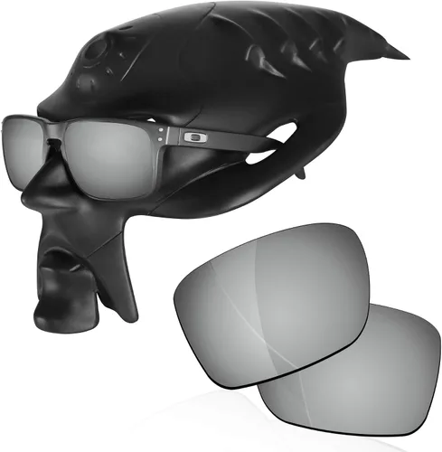 Miniatura 3 de Lentes polarizadas de repuesto para gafas de sol Oakley Holbrook XL OO9417, color negro azabache + rojo lava, azul hielo + plateado GT