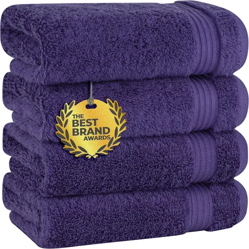 Miniatura 85 de Cotton Paradise - Juego de 4 toallas de mano para baño, 100% algodón turco, toallas suaves y absorbentes para la cara, toallas de mano color gris