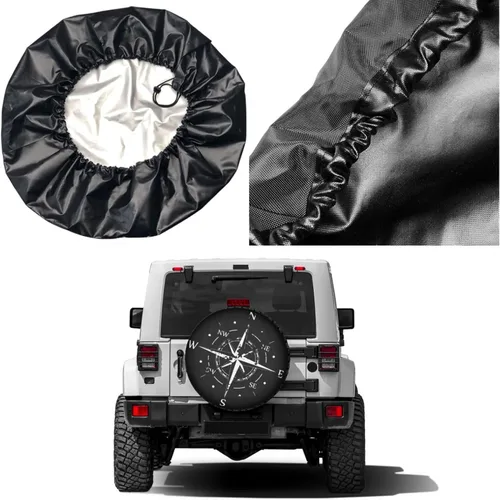 Miniatura 5 de Symbol Compass - Cubierta de neumático de repuesto a prueba de polvo, para remolque, RV, SUV y muchos vehículos, 14 pulgadas