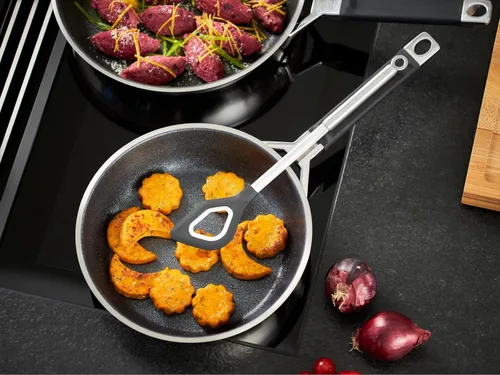 Miniatura 3 de Rösle Silence Pro - Sartén con revestimiento antiadherente resistente a los arañazos ProResist, mango de silicona, 12.6 in, acero inoxidable 18/10