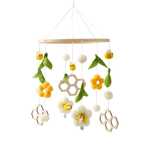 Miniatura 7 de Móvil de bebé para cuna, decoración móvil de guardería, decoración de panda para bebé, móvil suave para niño, niña