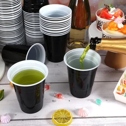 Miniatura 5 de Lounsweer 100 vasos desechables de graduación de 16 onzas para fiesta, vasos de plástico resistentes para agua potable, para cumpleaños, baby