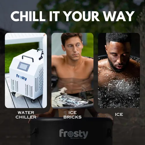 Miniatura 7 de Frosty Ice Pod Pro Cold Plunge – Tina de hielo inflable para terapia de agua fría – Vaina de hielo de grado profesional con compatibilidad