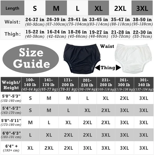 Miniatura 6 de Fundas de pañales de tela a prueba de fugas para adultos, ropa interior protectora contra incontinencia, pantalones de plástico reutilizables