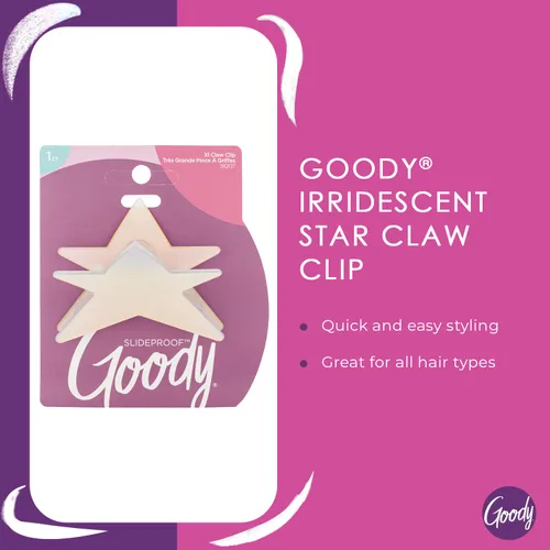 Miniatura 5 de Goody Nostalgia - Pinza de garra grande con forma de estrella, 1 unidad, agarre seguro para mujeres, hombres, niños y niñas, accesorios cómodos