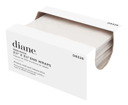 Miniatura 6 de Diane by Fromm Jumbo End Wraps – Paquete de 1000 envolturas para peinar el cabello en salón o en casa – Grande – 2.5 x 4 pulgadas – Blanco – D8327